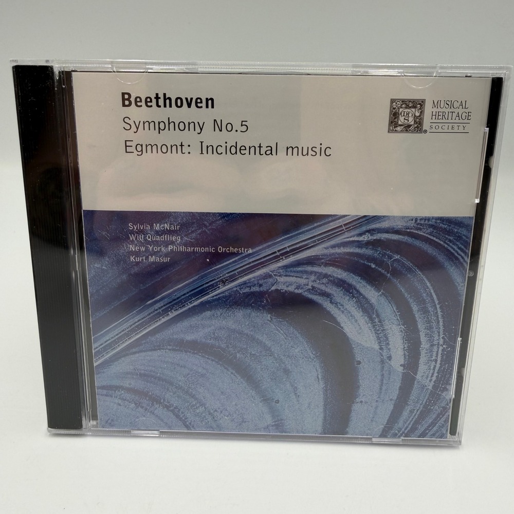 Beethoven Symphony No 5 Egmont NY Philharmonic Kurt Masur CD Musical Heritage
